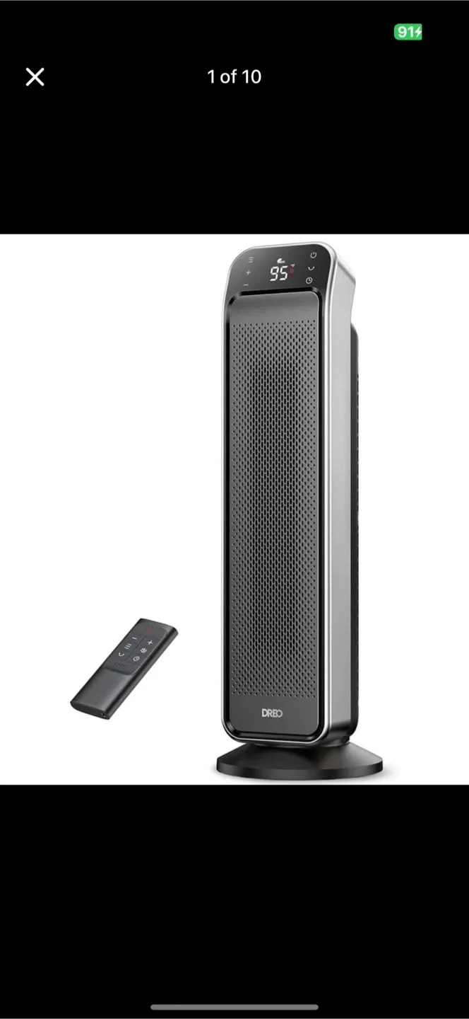 Dreo Space Heater Indoor, 25"with remote control thumbnail