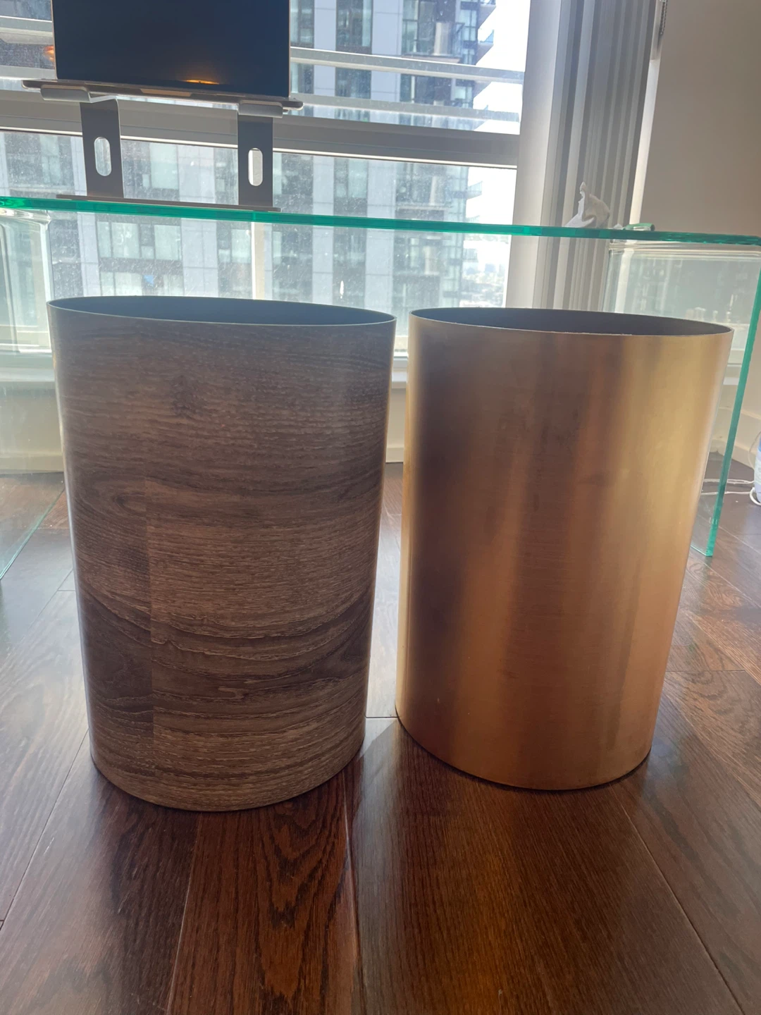 Umbra Metalla Trash Can set  - Gold & Wood - photo 2