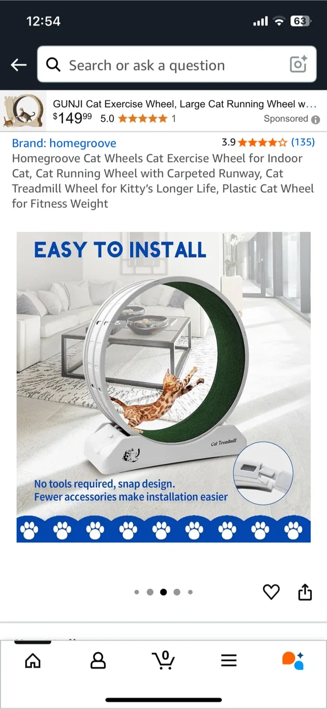 Homegroove Cat Exercise Wheel - Large Size image indicator(3)