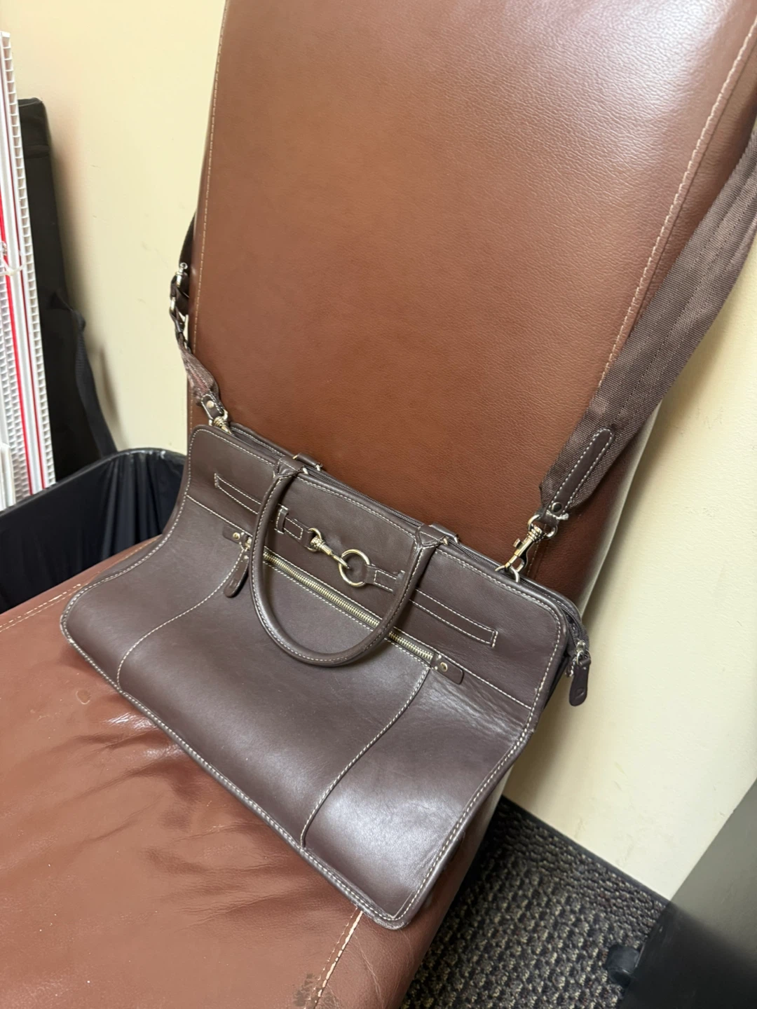 Danier  Leather Brown Briefcase
