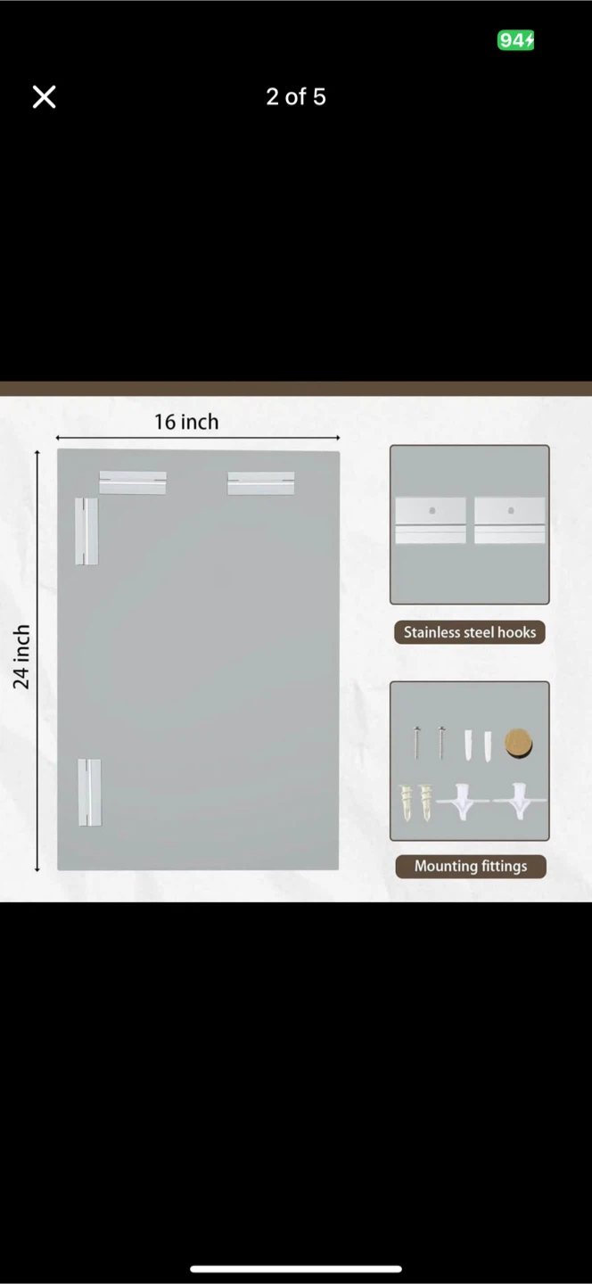 new 16x24 inch Beveled Bathroom Mirror - photo 3