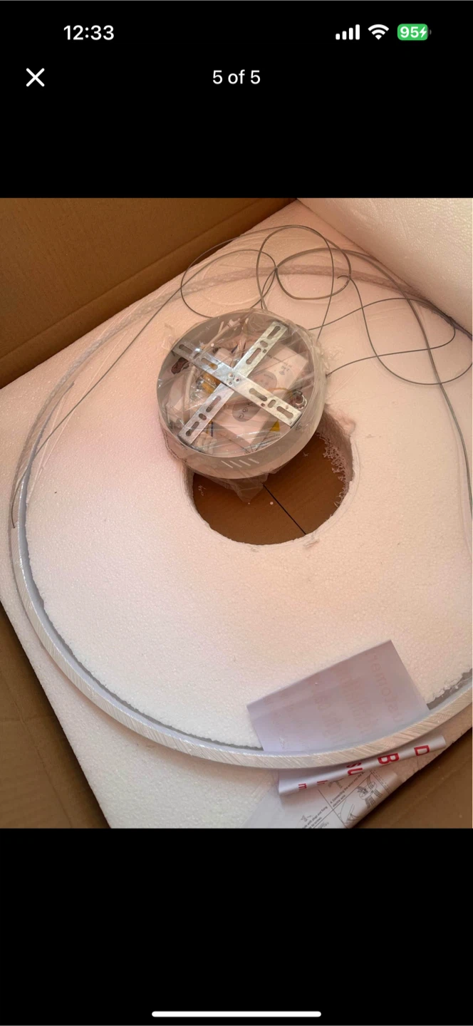 new 23.6” LED Ring Chandeliers with remote control - photo 5