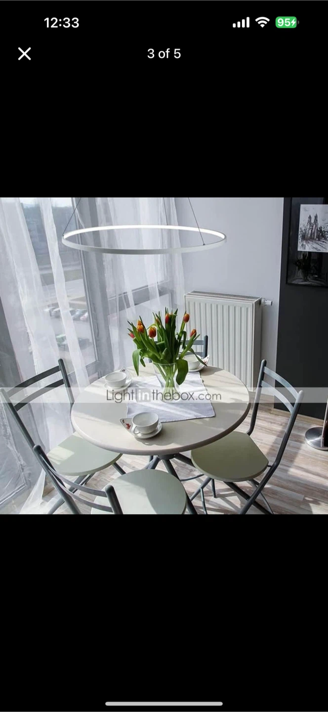 new 23.6” LED Ring Chandeliers with remote control - photo 3