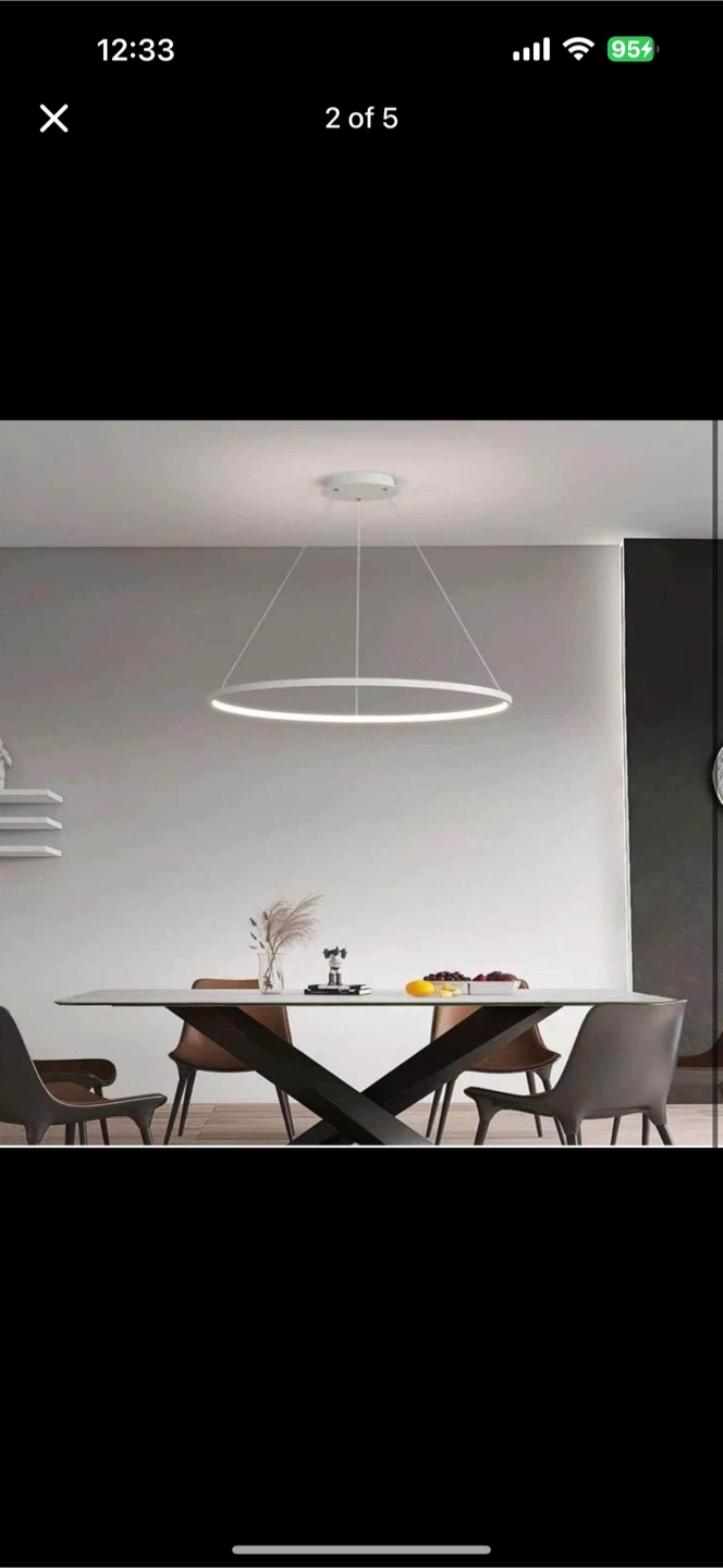 new 23.6” LED Ring Chandeliers with remote control - photo 2
