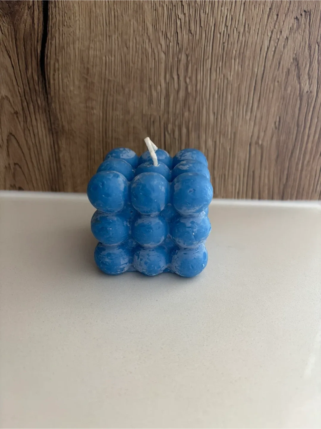 Blue Bubble Candle Decor 2.5” x 2” thumbnail