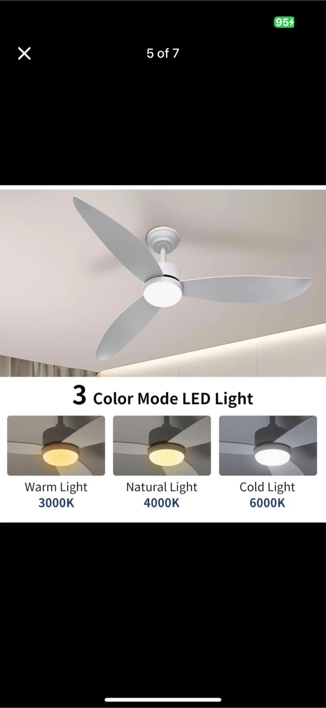 new brown color 52'' Ceiling Fan with Remote Control - photo 5