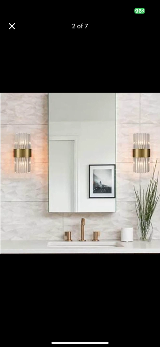 new Gold Crystal Wall Sconces Set of Two - photo 2