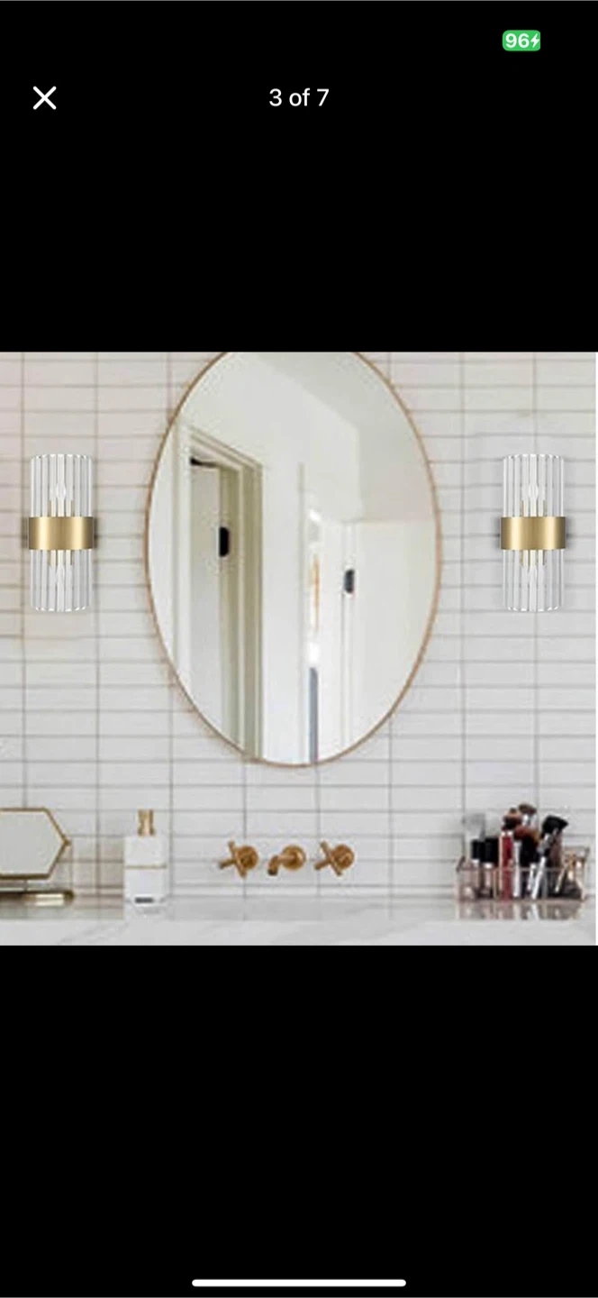 new Gold Crystal Wall Sconces Set of Two - photo 3