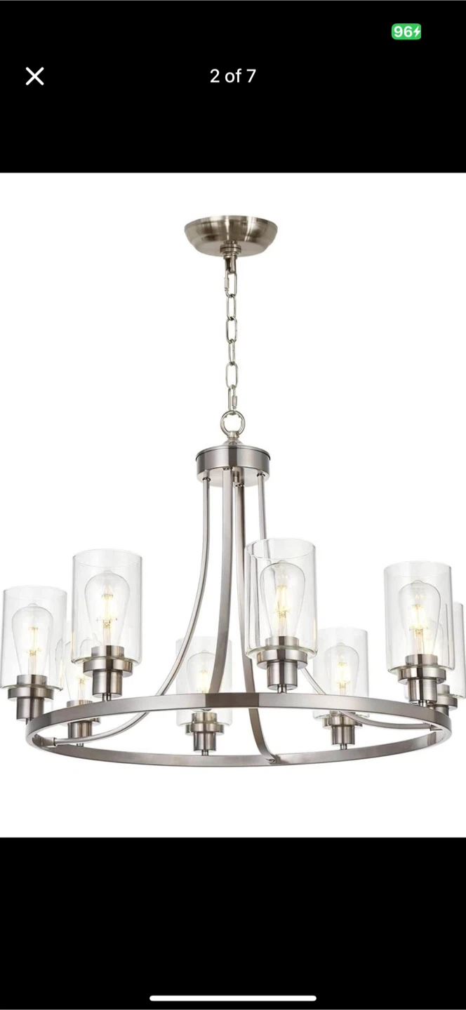 new MELUCEE Modern Chandelier Brushed Nickel Finish 8 Lights - photo 3