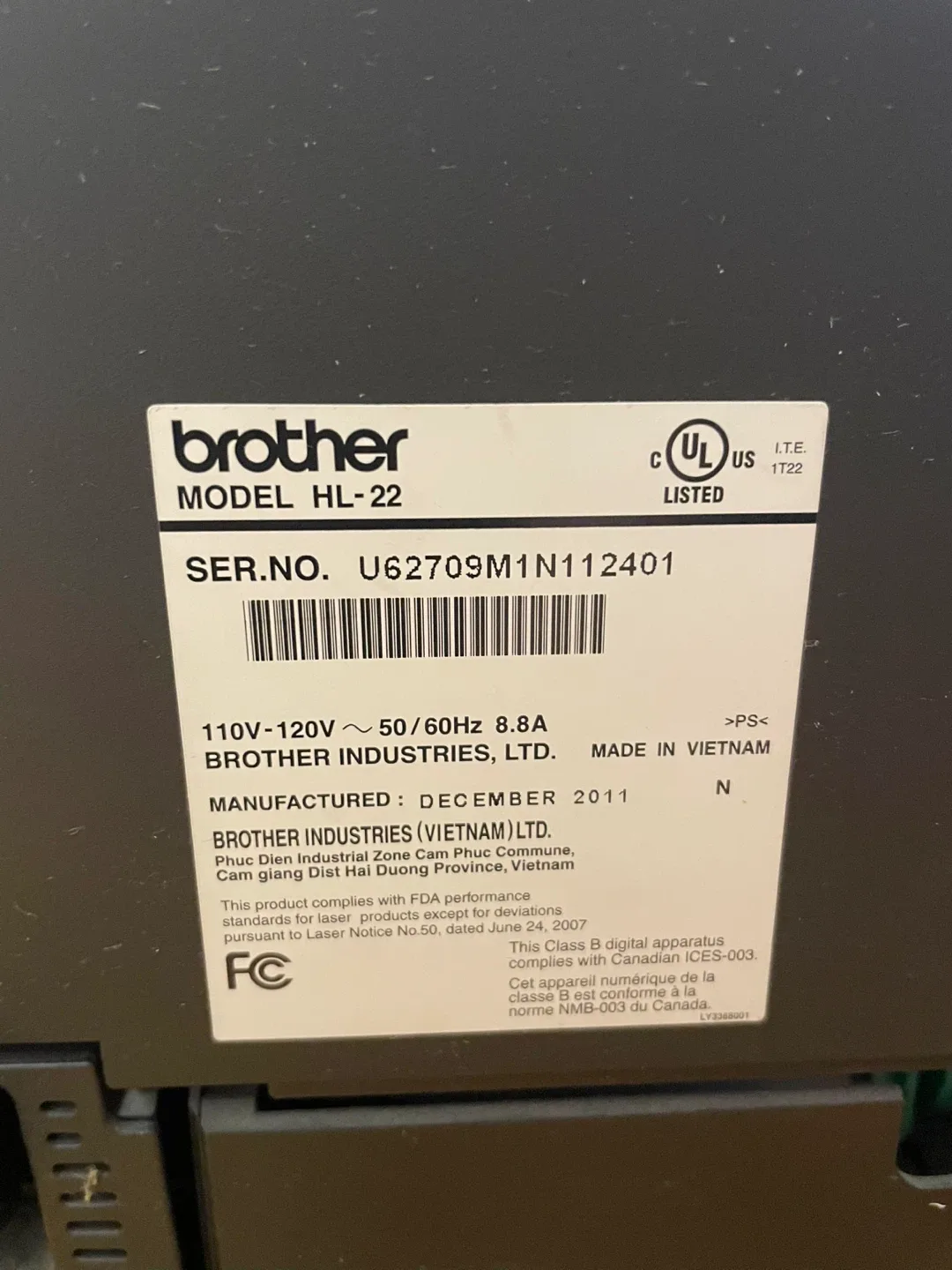 Brother HL-2240 Laser Printer with Toner & Paper image indicator(7)