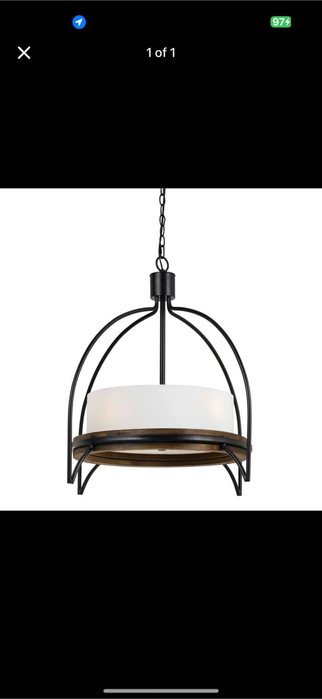 new Cal Lighting Chardon 4 Light 15 inch Iron Wood Chandelier