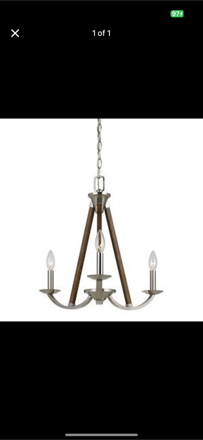 new Three Light Chandelier