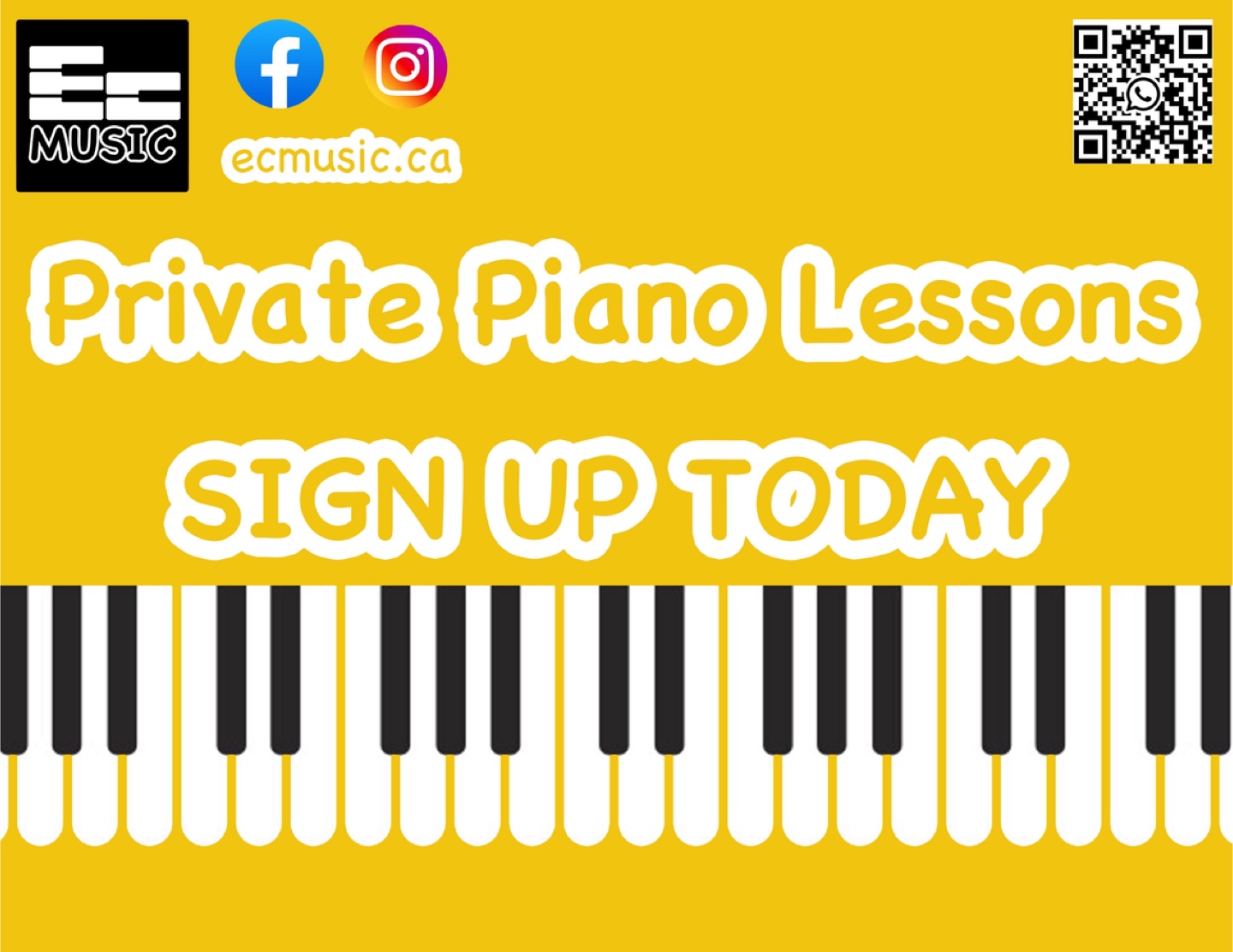 Private Piano Lessons - Sign Up Today!