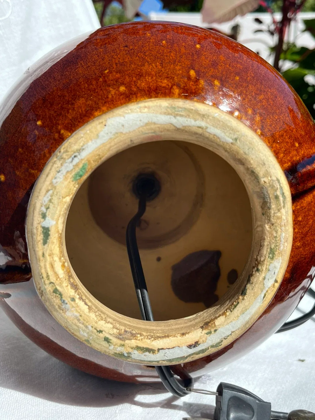 Vintage Brown Ceramic Table Lamp image indicator(4)