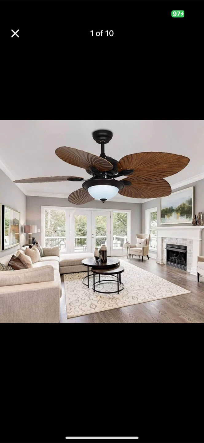 new Tropical Ceiling  Fan with Remote - photo 2