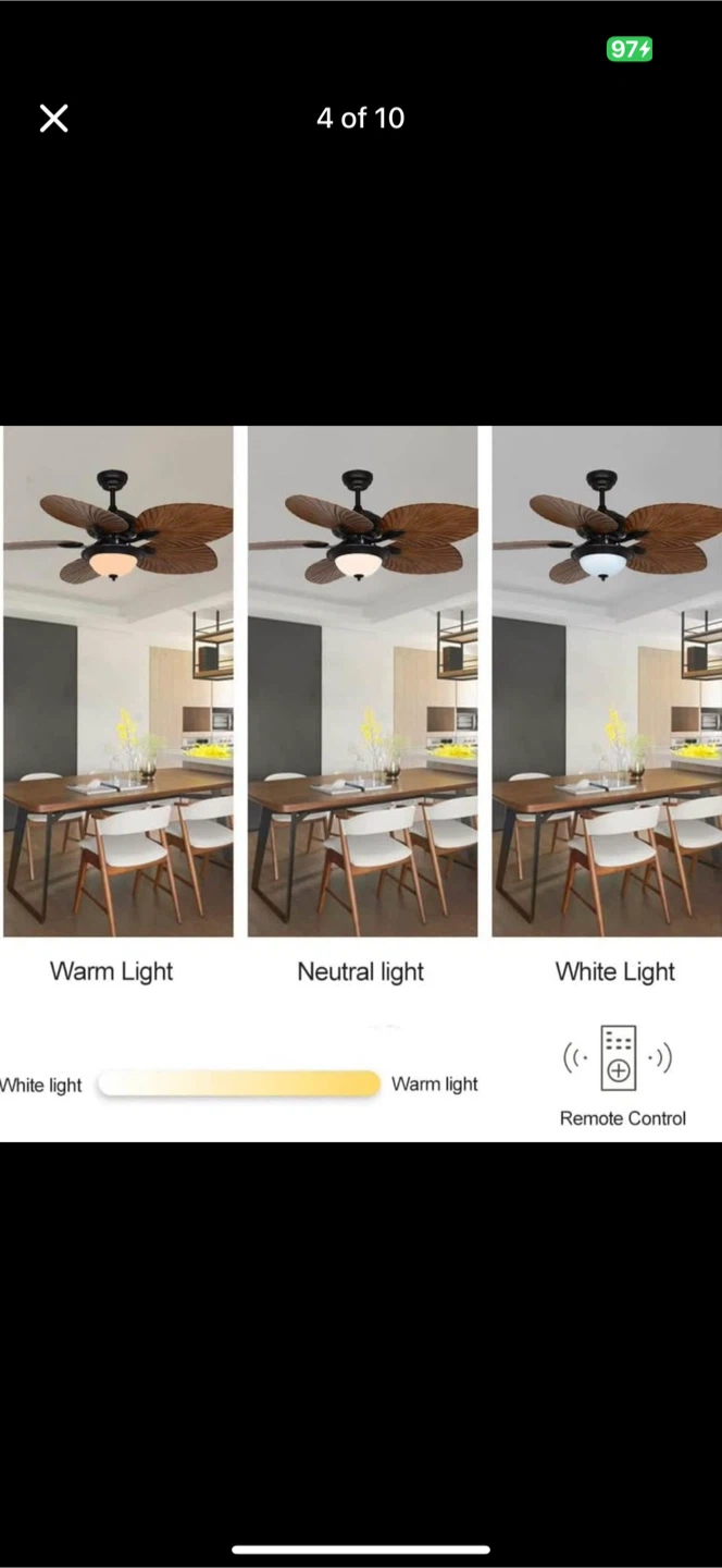 new Tropical Ceiling  Fan with Remote - photo 4