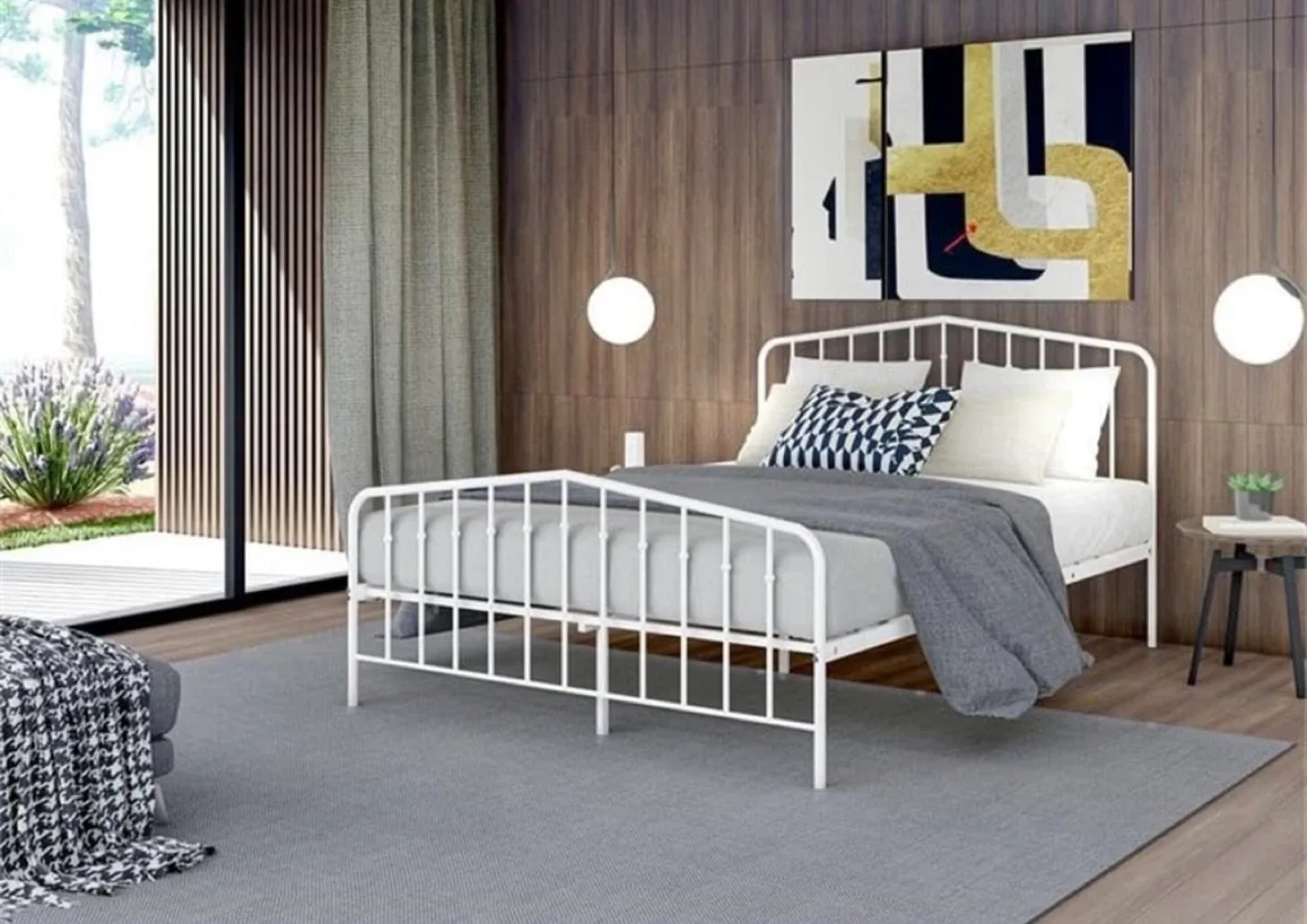 New/ display item queen bed frame $100 firm thumbnail