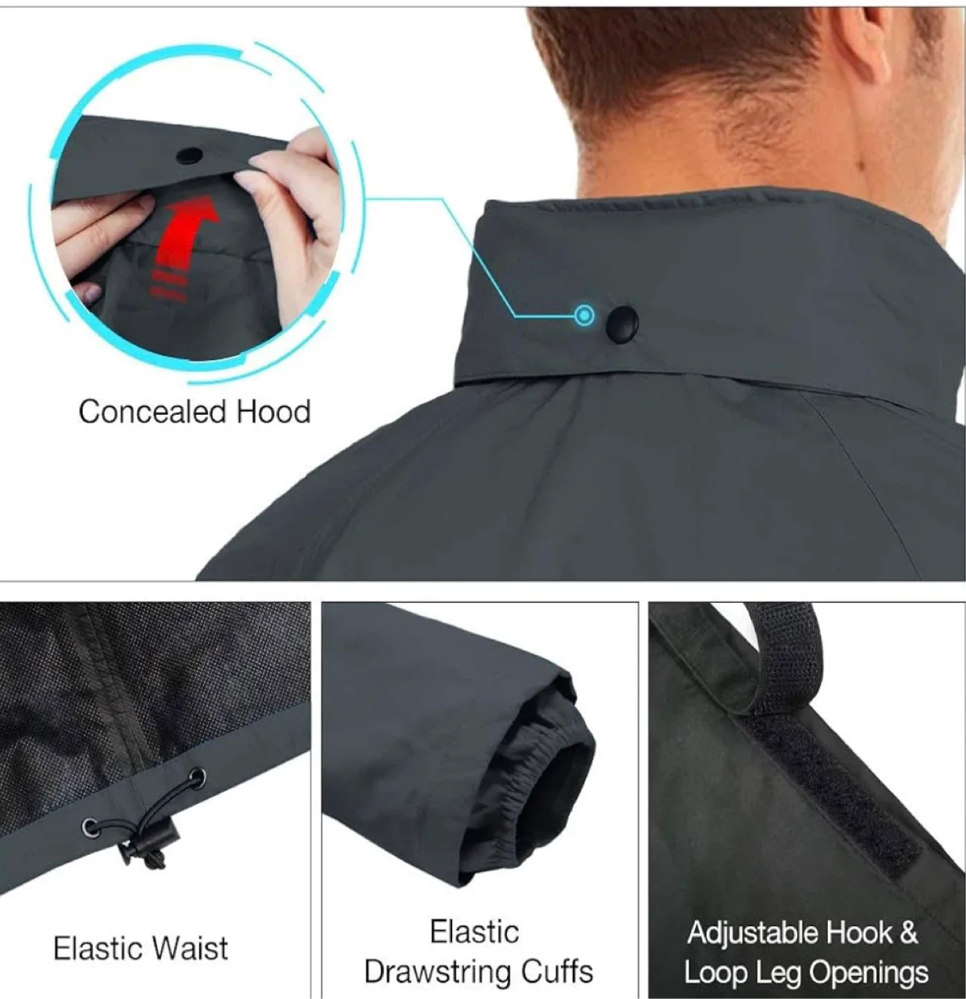 New xl Tidewe Waterproof Rain Suit - Breathable & Windproof image indicator(5)