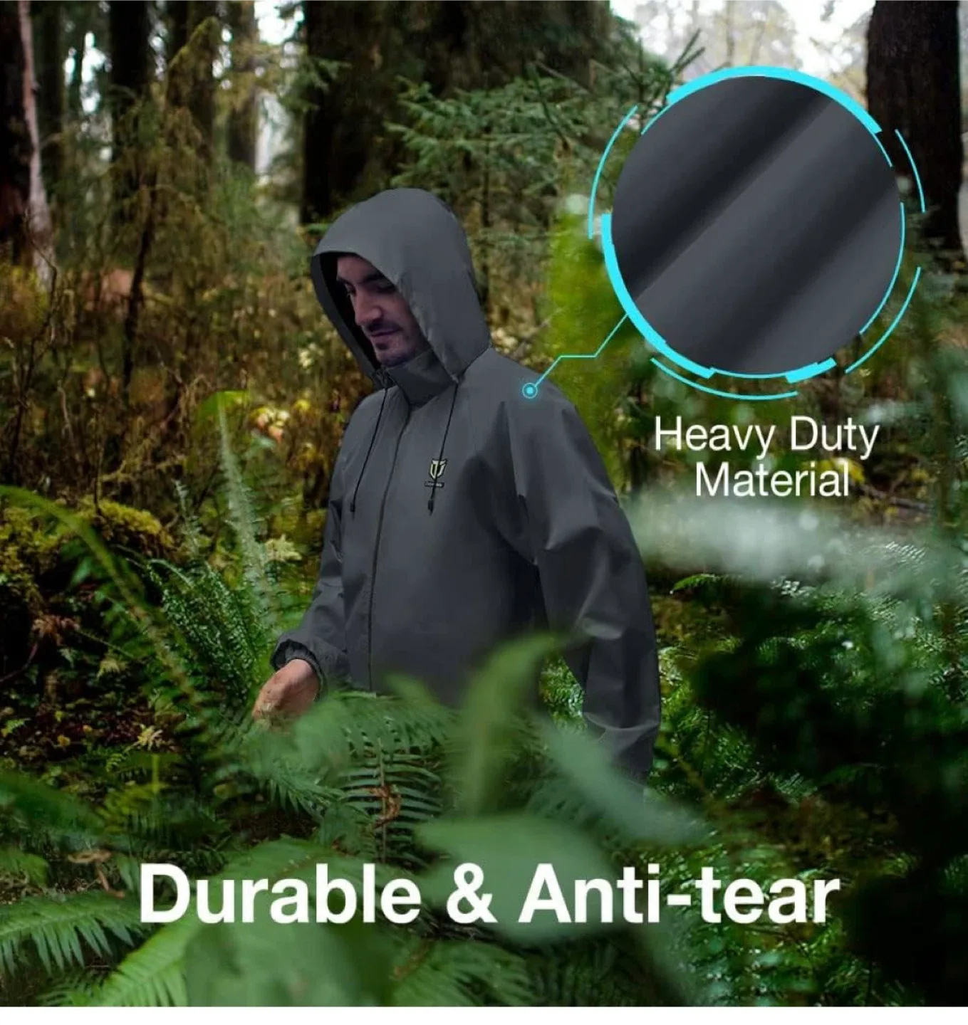 New xl Tidewe Waterproof Rain Suit - Breathable & Windproof image indicator(7)