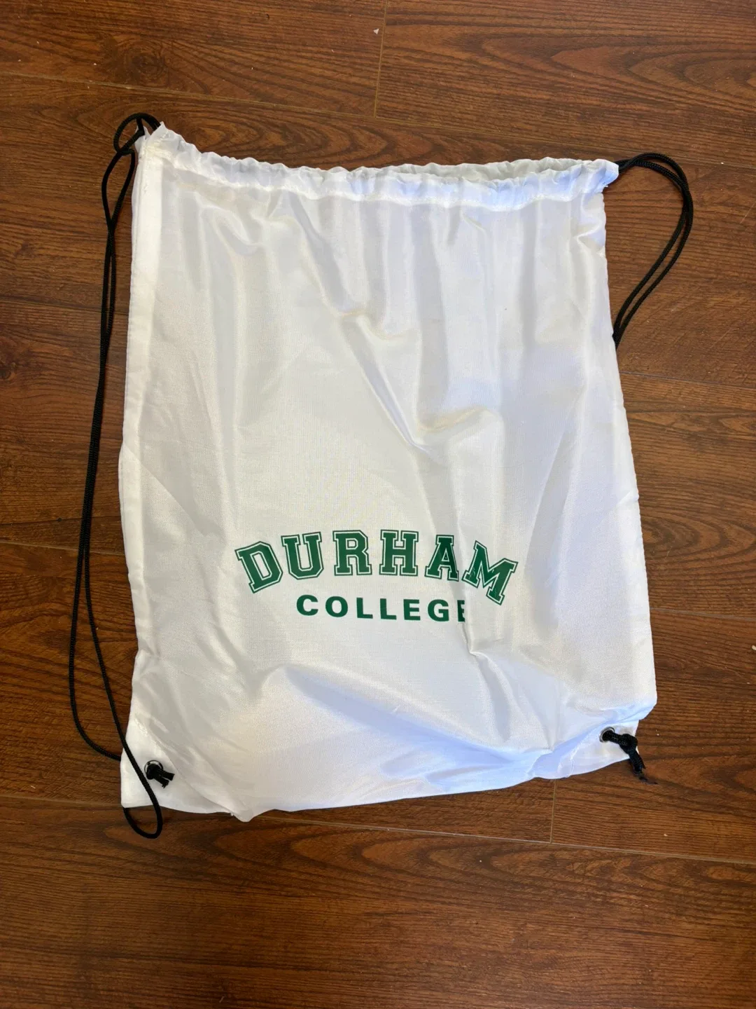 Durham College Drawstring Bag- White thumbnail