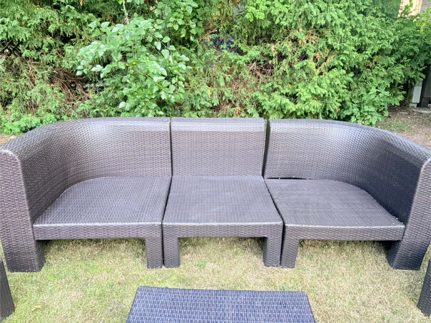 Brown Wicker Outdoor Sectional Sofa Set - photo 4