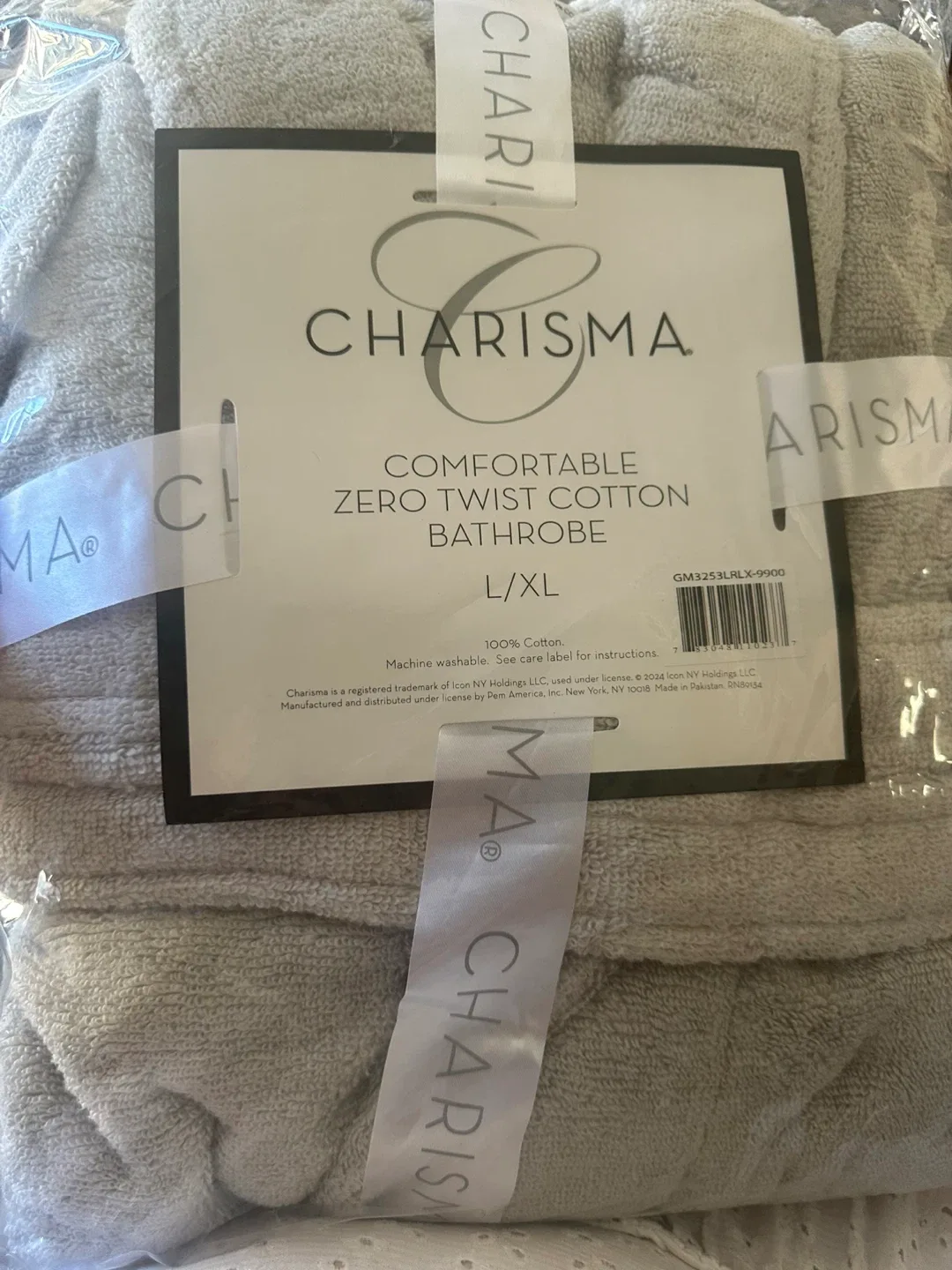 New Charisma Zero Twist Cotton Bathrobe L/XL image indicator(5)