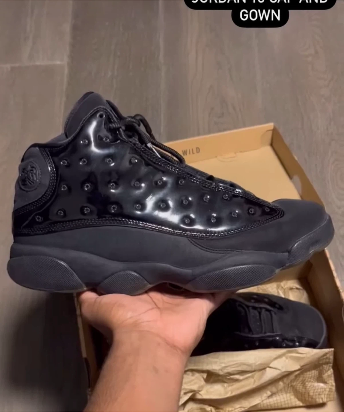 Jordan 13 Cap and Gown Black