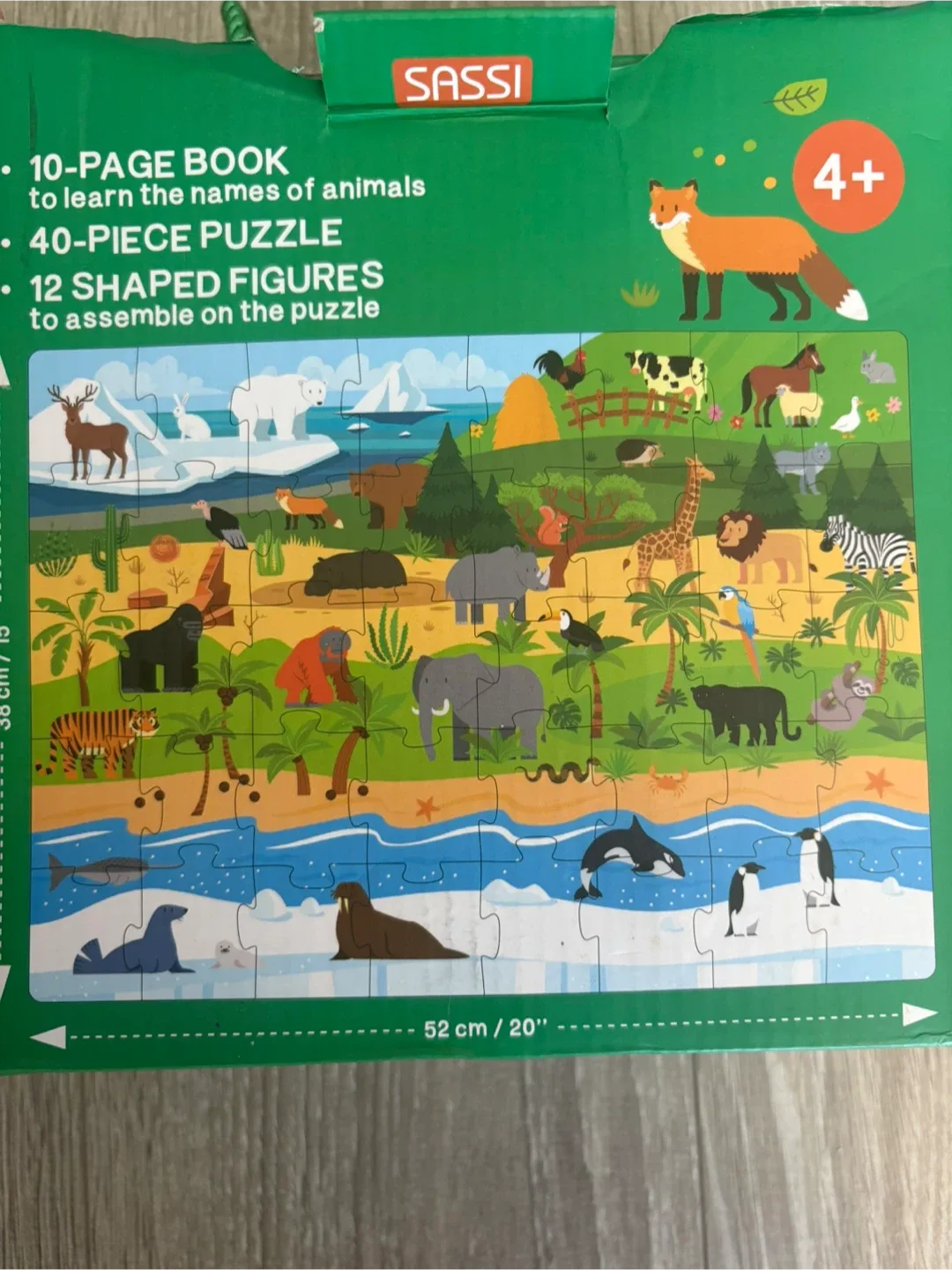 Sassi Junior Animals Book & Puzzle Set 4+ image indicator(3)