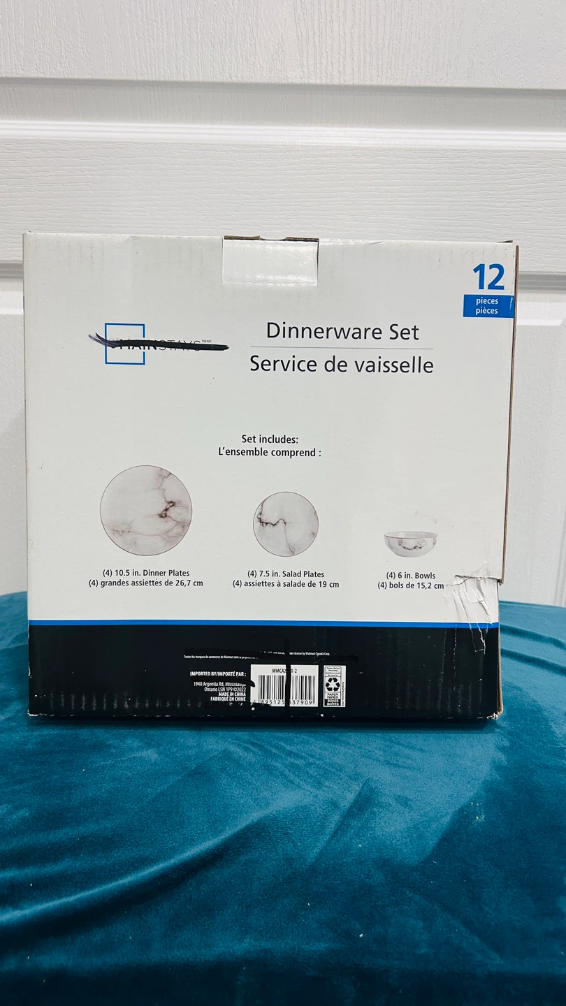 New Mainstays 12-Piece Dinnerware Set - photo 2