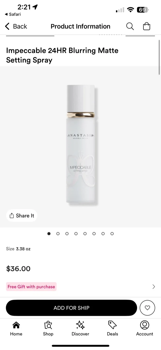 Anastasia Beverly Hills Impeccable Setting Spray image indicator(3)