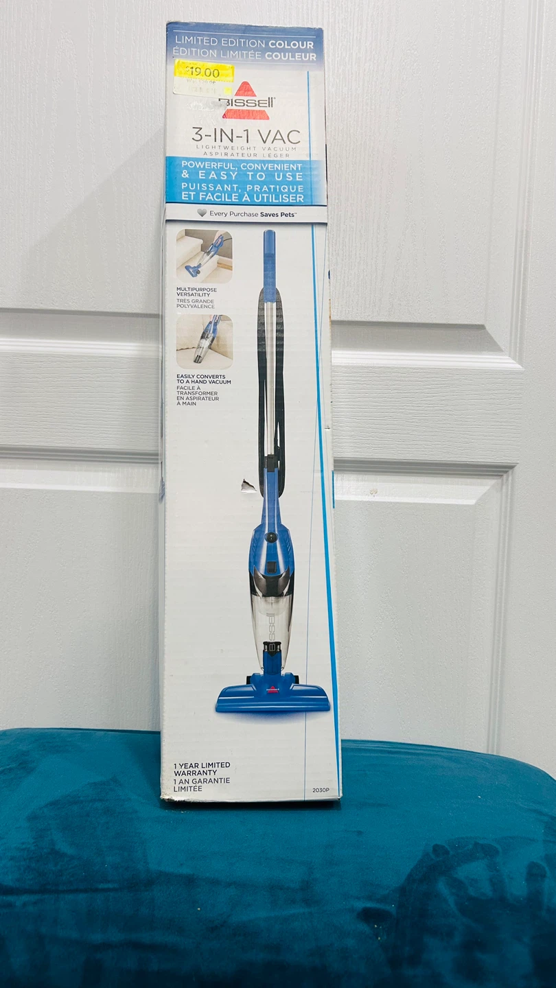 New Bissell 3-in-1 Vac Lightweight Vacuum - Blue