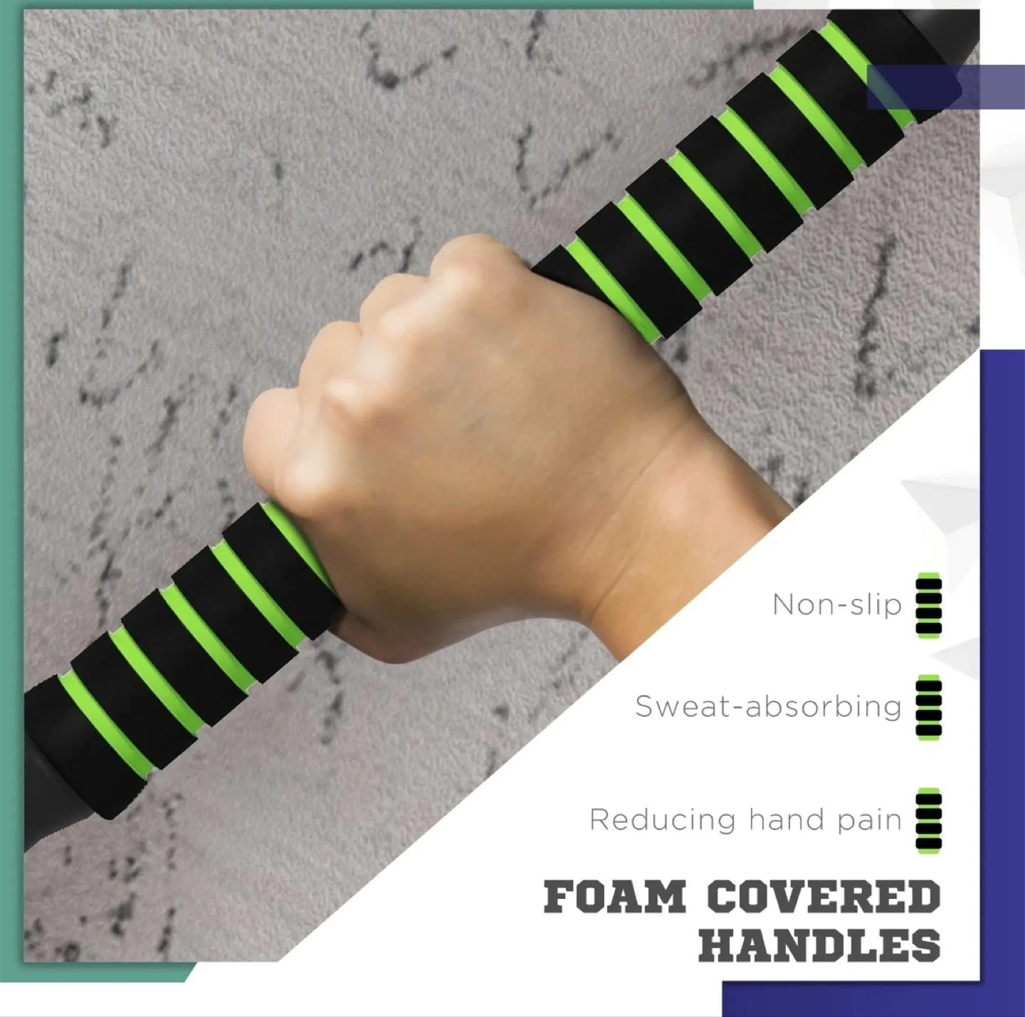 Adjustable Dumbbell Barbell Set - Green - photo 4