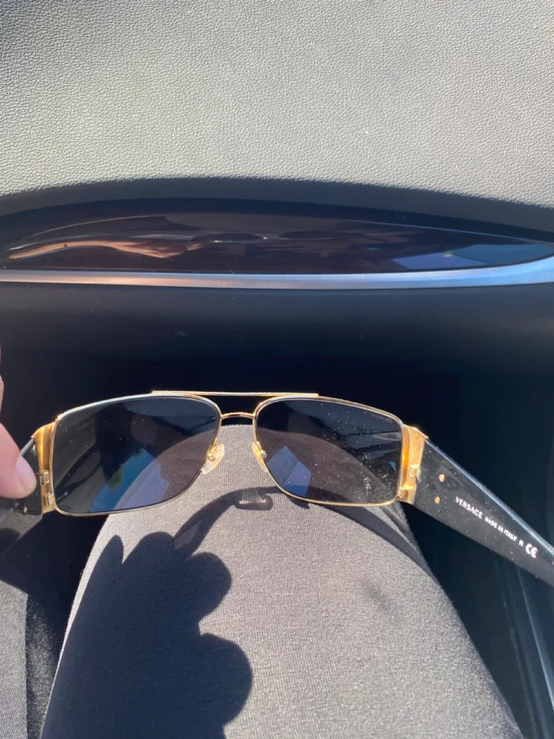 Versace Sunglasses Black and Gold very wide fit image indicator(3)