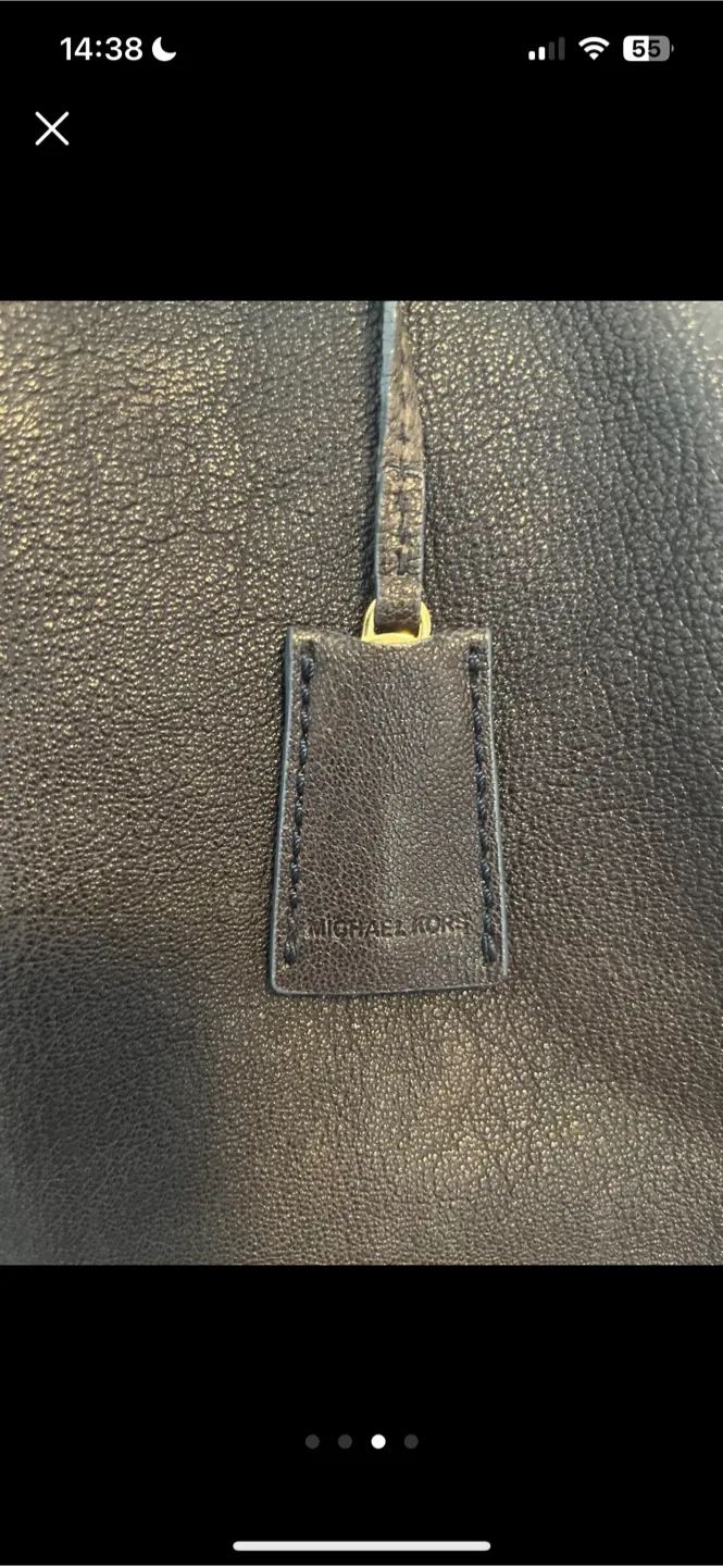 Michael Kors Black Leather Satchel image indicator(4)