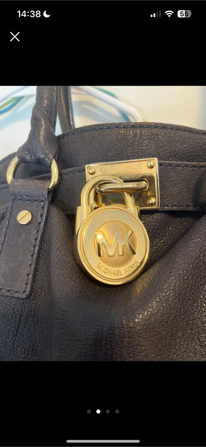 Michael Kors Black Leather Satchel image indicator(3)