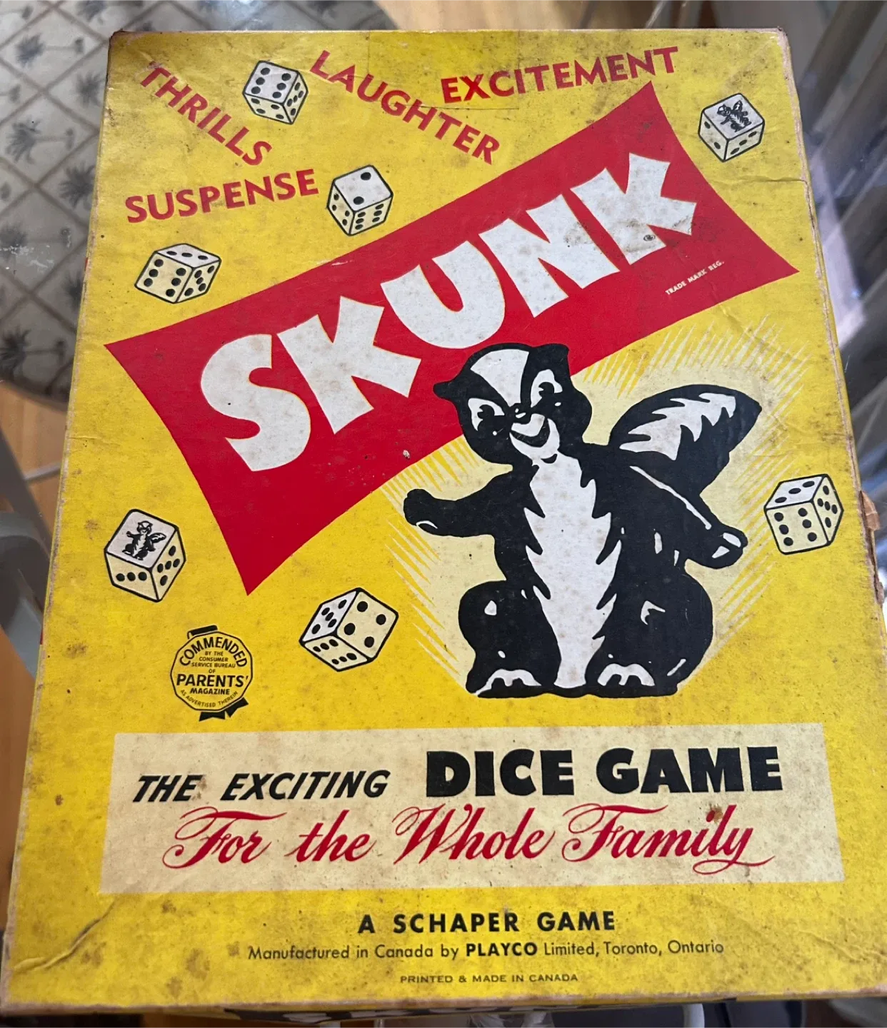 $6 Vintage MCM 1950's SKUNK DICE GAME Canada AS IS thumbnail