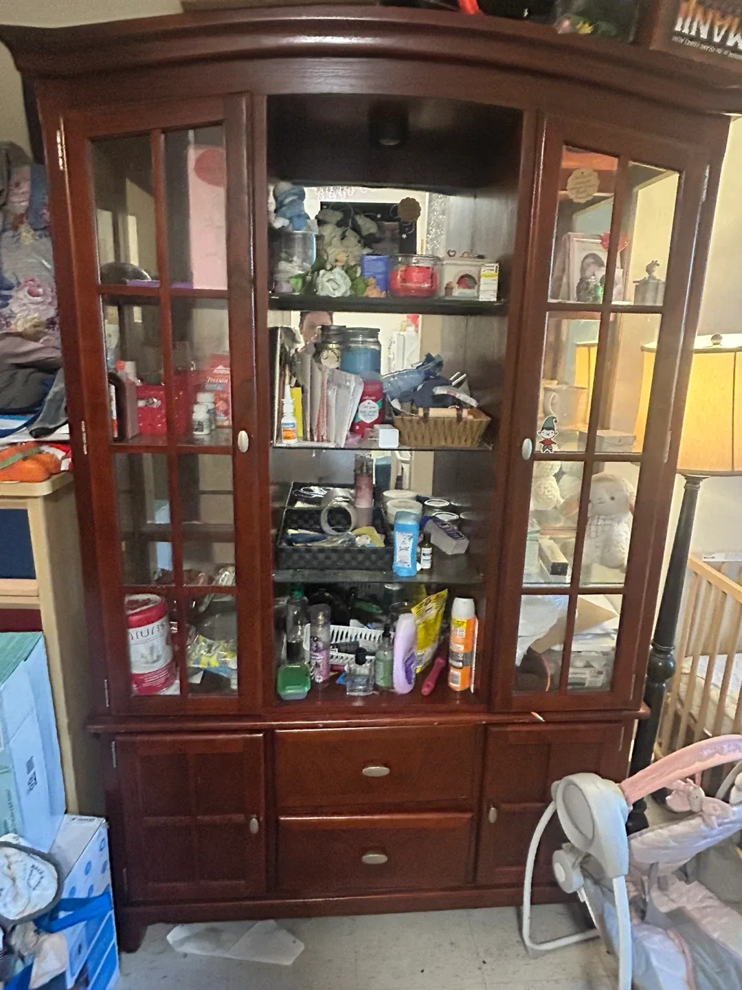 Wooden China Cabinet thumbnail