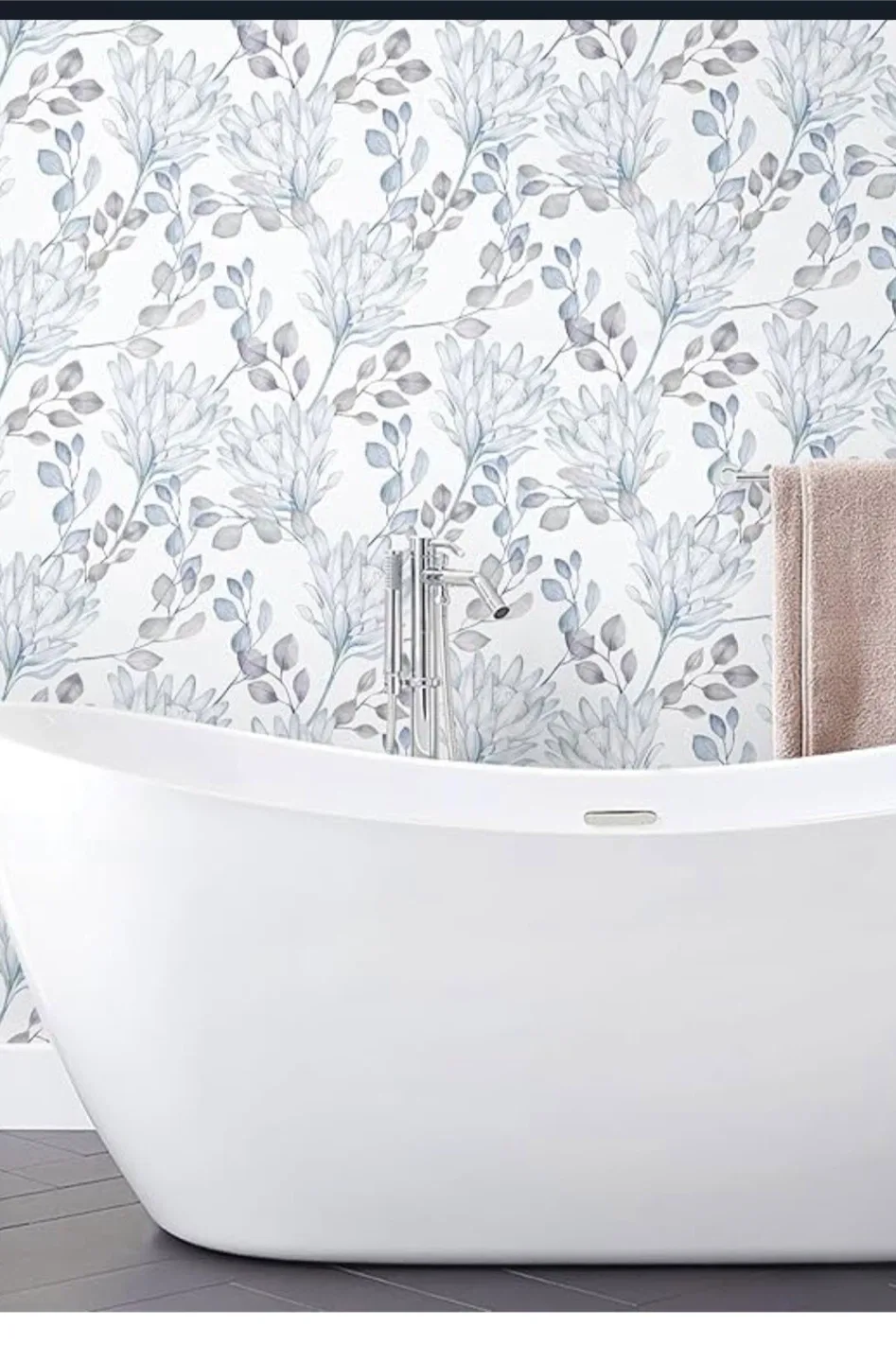 Large Floral peel & stick Wallpaper image indicator(2)