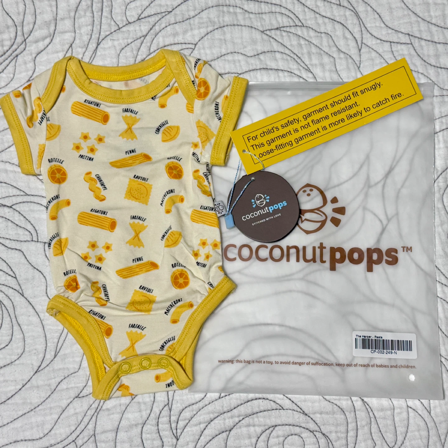 NEW Pasta Baby Onesie Bodysuit - Newborn