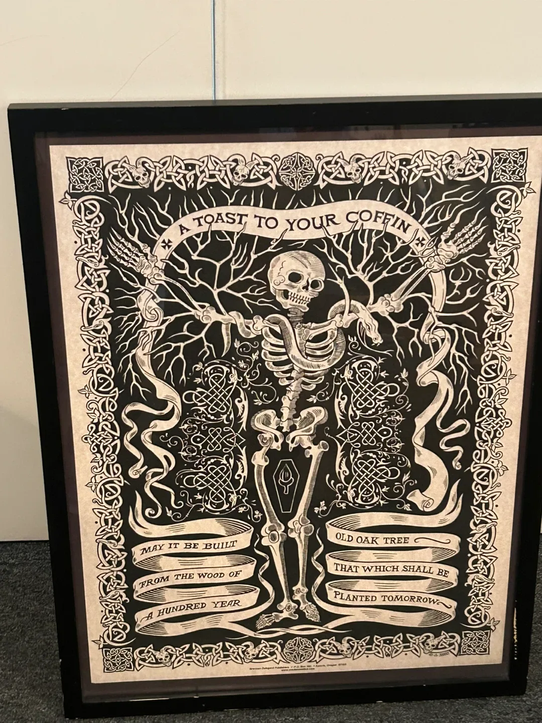 Framed 'A Toast To Your Coffin' Art Print thumbnail