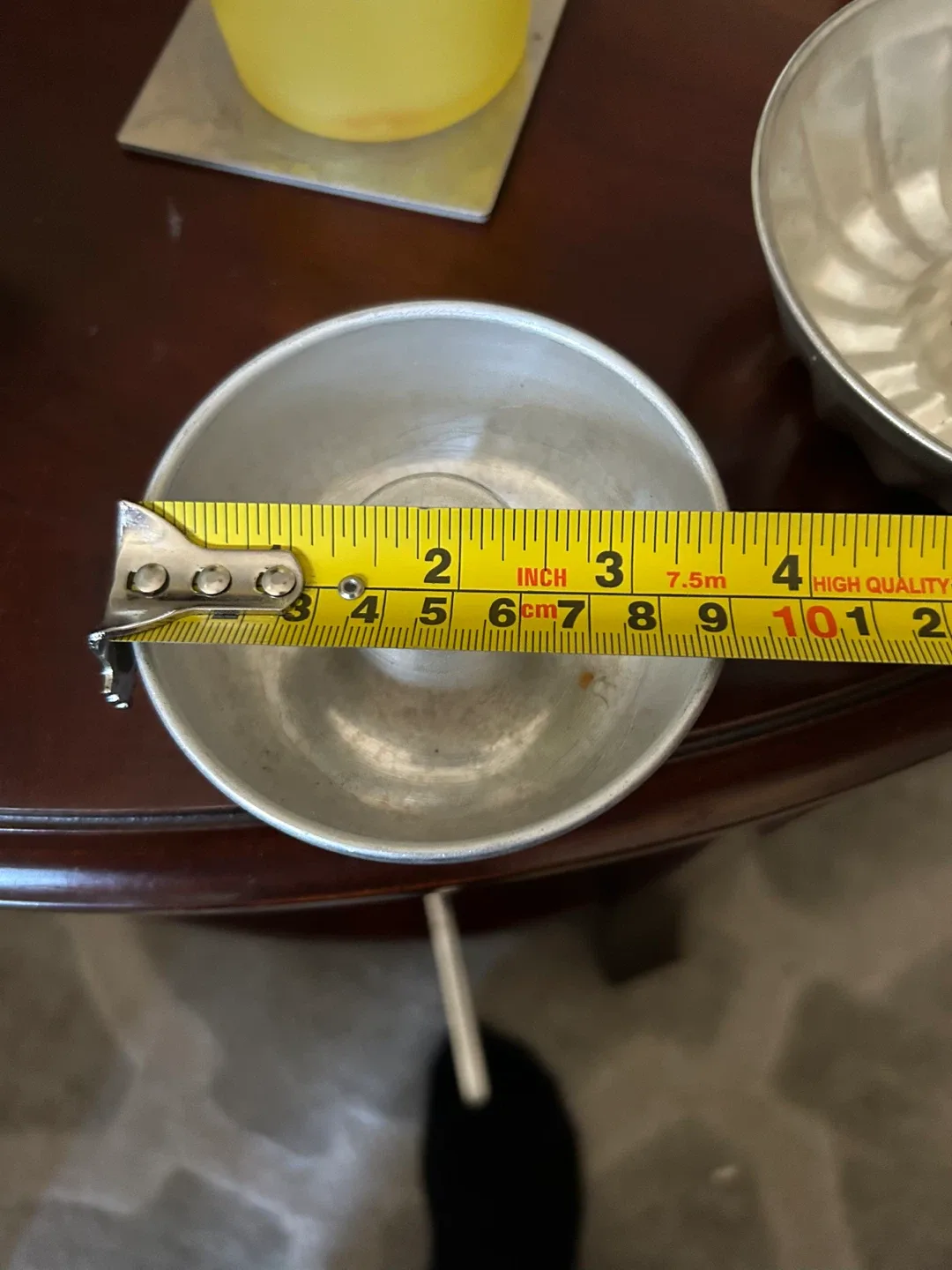 6 vintage small aluminum muffin cake jello molds Bundt image indicator(2)