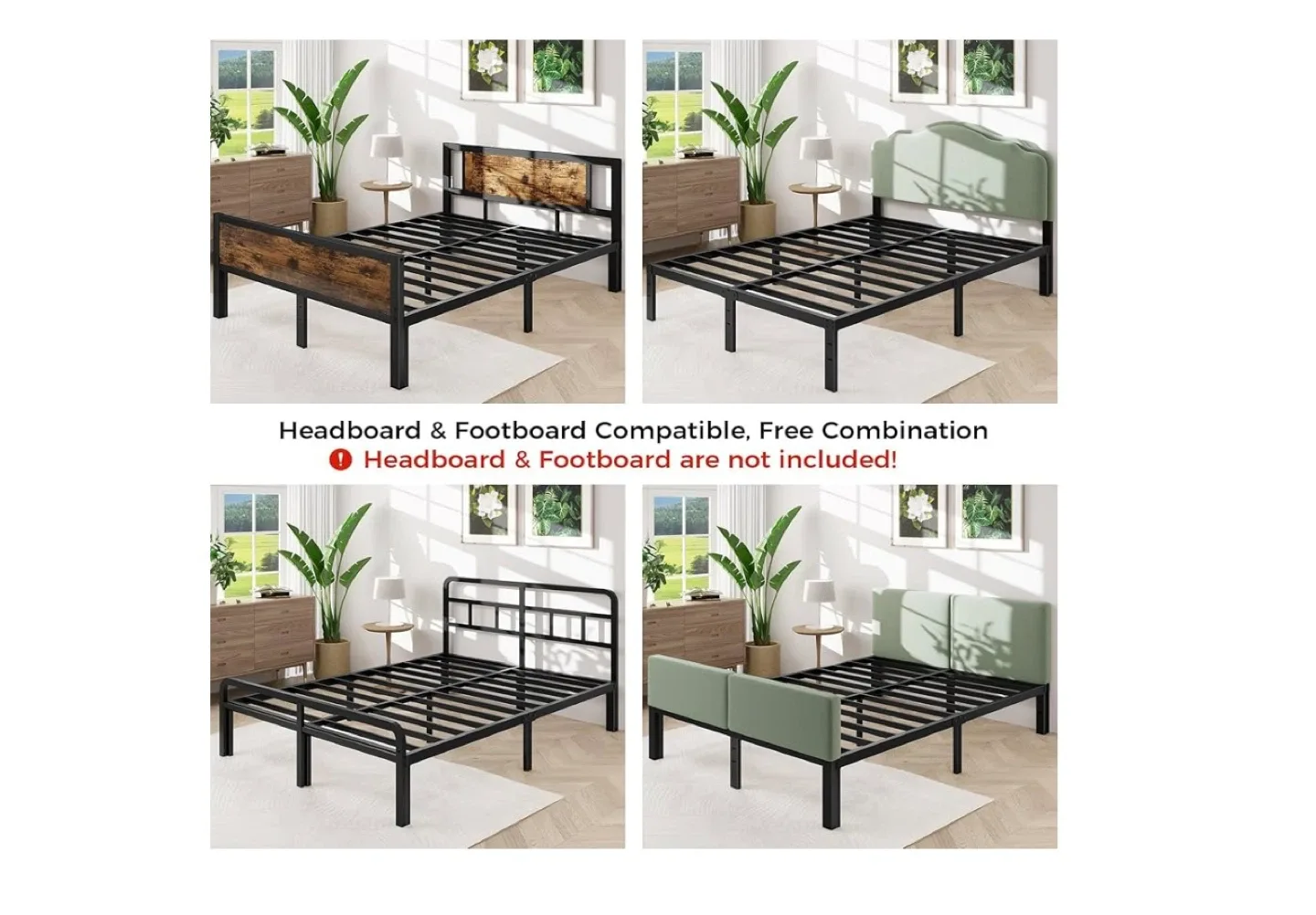 Metal Bed Frame - No Box Spring Needed! thumbnail