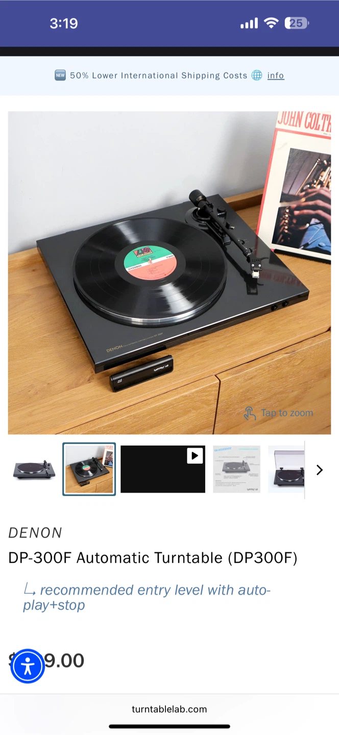 Denon DP-300F Fully Automatic Stereo Turntable - photo 5