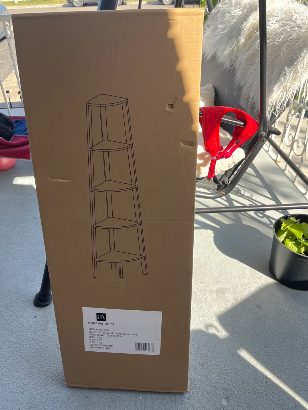 Home Aesthetics 5 Tier Corner Shelf - NEW in Box!