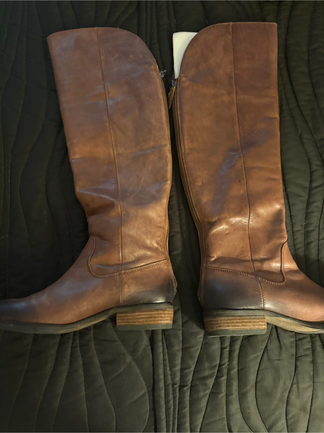 Arturo Chiang Brown Leather Riding Boots - Size 7.5 - photo 2