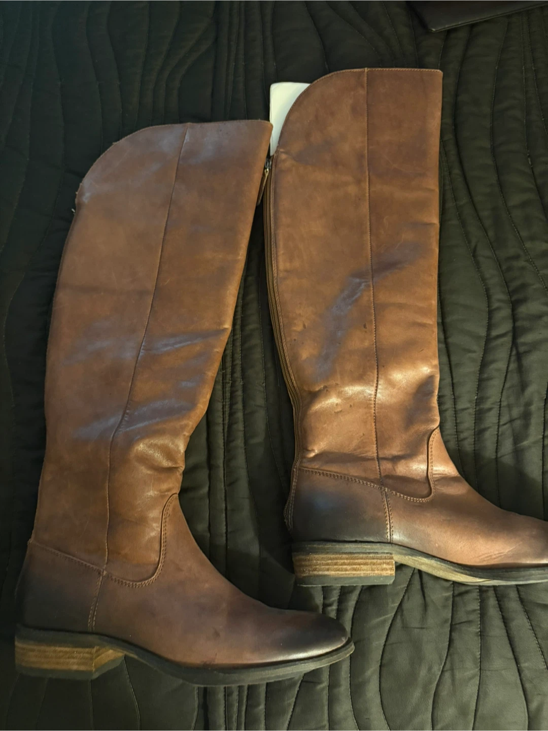 Arturo Chiang Brown Leather Riding Boots - Size 7.5