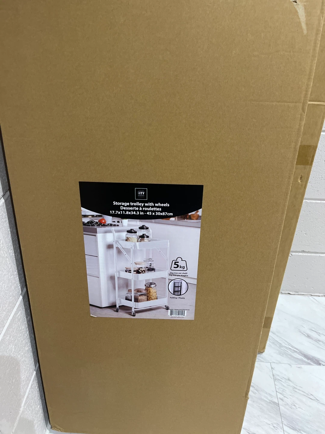 VITY Storage Trolley with Wheels - New in Box!