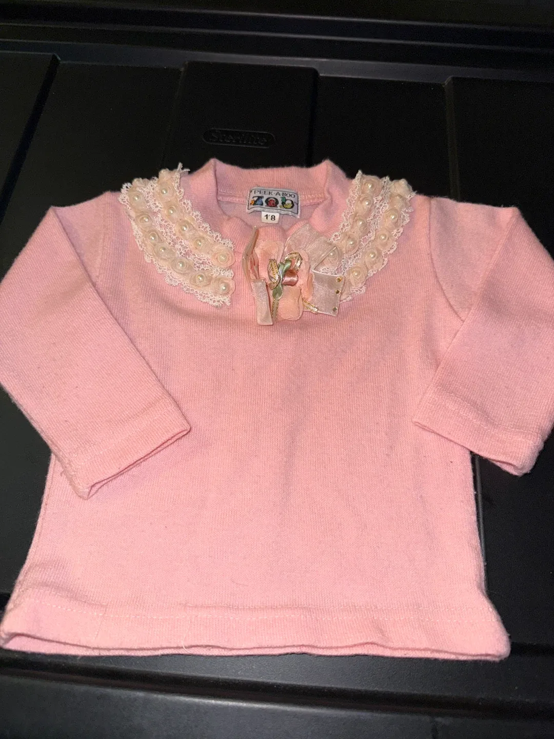 Peek A Boo Pink Sweater - Size 18 Months thumbnail