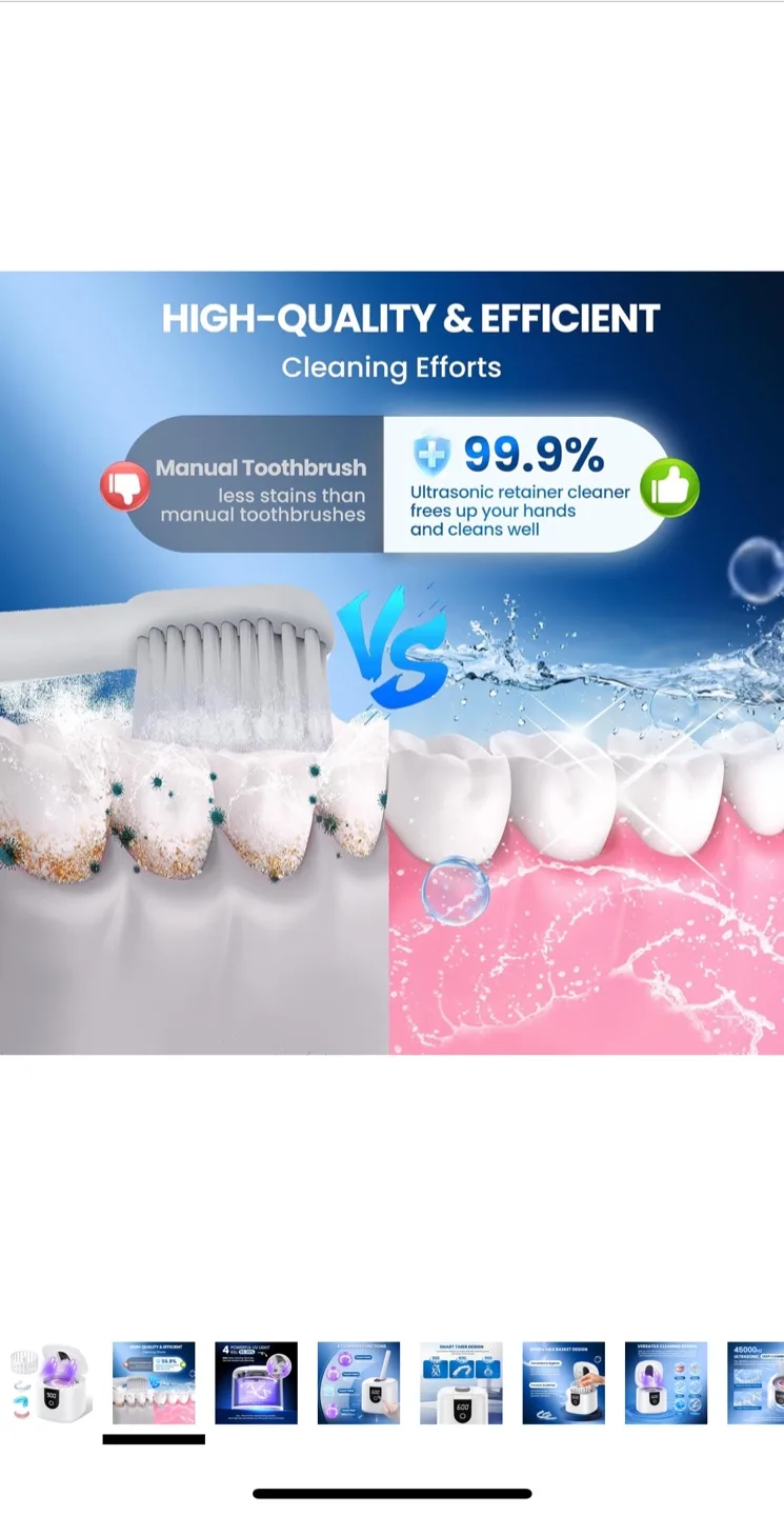 Ultrasonic Retainer Cleaner Machine - Dental Cleaning Pod image indicator(2)