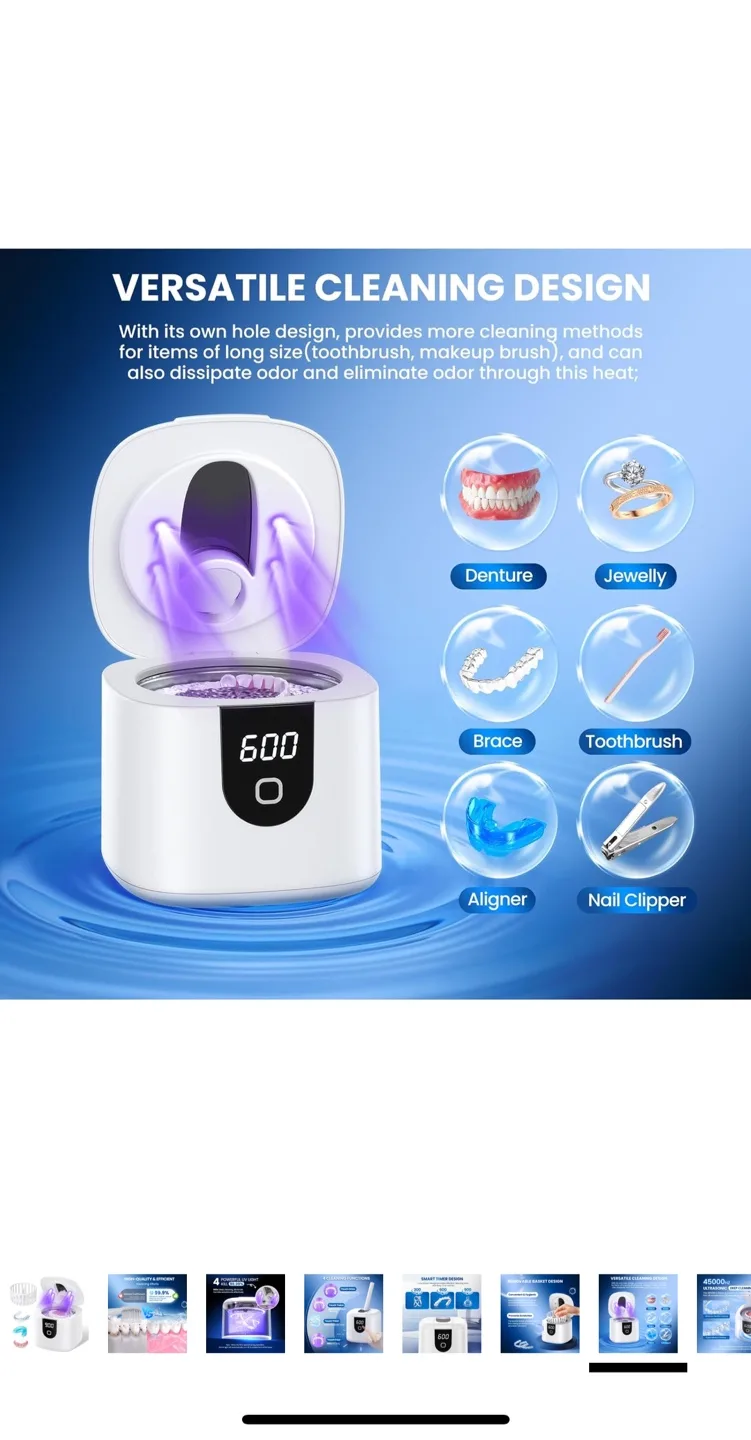 Ultrasonic Retainer Cleaner Machine - Dental Cleaning Pod image indicator(7)